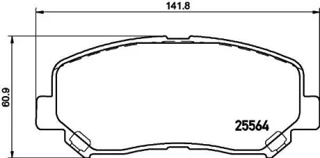 Колодки гальмівні дискові комплект передні HELLA PAGID 8DB355020511