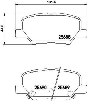 Колодки гальмівні дискові комплект задні HELLA PAGID 8DB355020291 (фото 1)