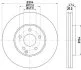 Диск гальмівний PRO High Carbon передній HELLA PAGID 8DD355128641 (фото 1)