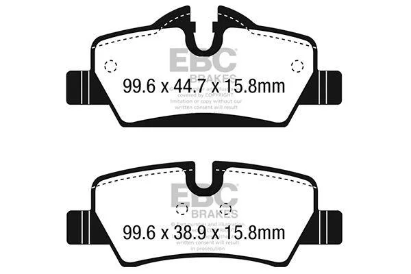 Гальмівні колодки, комплект EBC Brakes DP42228R (фото 1)