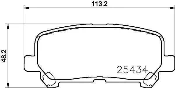 HELLA HONDA гальмівні колодки задні ODYSSEY 3.5 10-, PILOT 3.5 08-, ACURA HELLA PAGID 8DB 355 020601 (фото 1)