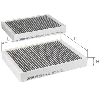 Фільтр салону к-т 2 шт ALPHA FILTER AF5284A2