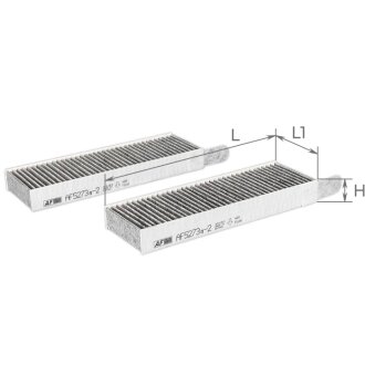 Фільтр салону к-т 2 шт ALPHA FILTER AF5273A2