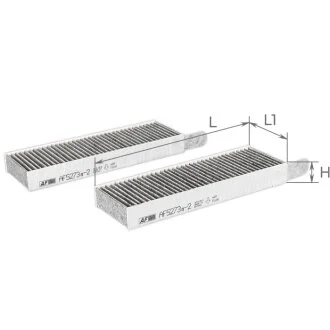 Фільтр салону к-т 2 шт ALPHA FILTER AF5273A2