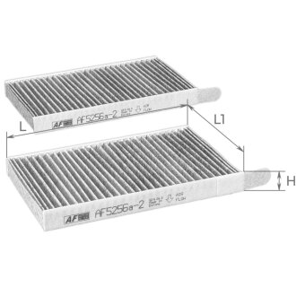 Фільтр салону к-т 2 шт ALPHA FILTER AF5256A2