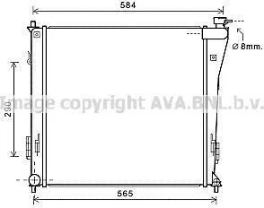 AVA HYUNDAI Радіатор системи охолодження двигуна i40 I 1.7 11- AVA COOLING HY2303 (фото 1)