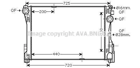 AVA DB Радіатор охолодження W204/212 1.6/2.2 08- AVA COOLING MSA2575 (фото 1)