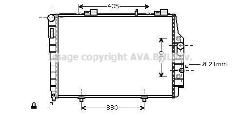 AVA DB Радіатор системи охолодження двигуна CLK (C208) 97- AVA COOLING MSA2337 (фото 1)