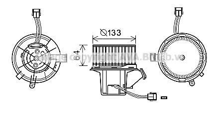 AVA DB Вентилятор салона W204/212 09- AVA COOLING MS8640