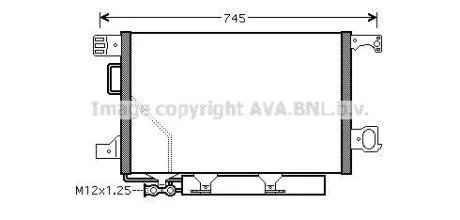 AVA DB Радіатор кондиціонера (конденсатор) з осушувачем W203 AVA COOLING MS5360D