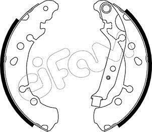 TOYOTA Комплект барабанних колодок YARIS (_P13_) 1.3 4WD (NSP135_, NSP135) 10-20 CIFAM 153454