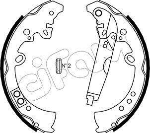 TOYOTA Комплект барабанних колодок FORTUNER (_N15_, _N16_) 2.4 D (GUN165_) 15-, HILUX VIII Пікап (_N1_) 3.0 D 4WD (LAN125_) 15- CIFAM 153445