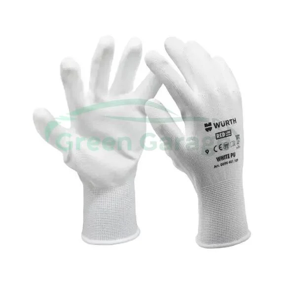 Рукавиці захисні White PU, розмір 11, 12 пар в упаковці, RED LINE {арт. } WURTH 0899401111012 (фото 1)