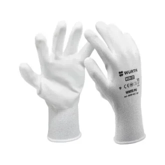 Рукавиці захисні White PU, розмір 11, 12 пар в упаковці, RED LINE {арт. } WURTH 0899401111012