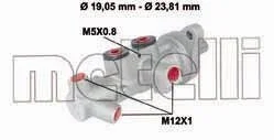 Циліндр гальмівний головний METELLI 050626