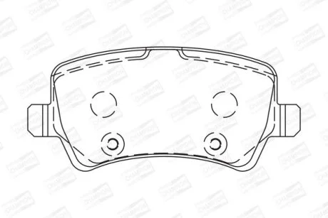 FORD гальмівні колодки задн. Galaxy 06-, Volvo S80, V70 CHAMPION 573748CH