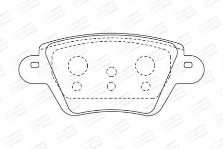 FORD гальмівні колодки задн.Mondeo 00-,Kangoo 01-,Jaguar X-Type CHAMPION 573320CH