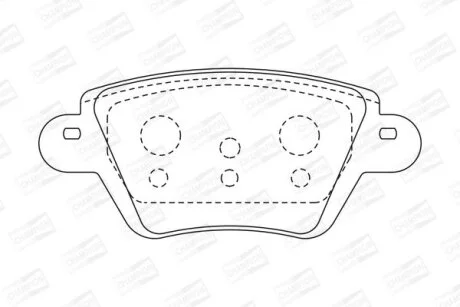 FORD гальмівні колодки задн.Mondeo 00-,Kangoo 01-,Jaguar X-Type CHAMPION 573320CH