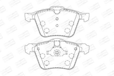 FORD гальмівні колодки передн.Galaxy,S-Max 08-,Volvo S60/80,V,XC 70 II 07- CHAMPION 573179CH
