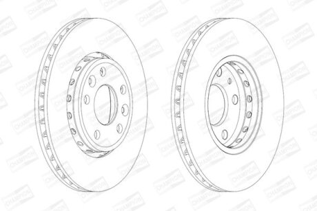 RENAULT диск гальмівний передній (296*26) Laguna 07- CHAMPION 562595CH