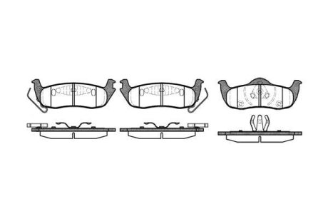 Комплект гальмівних накладок, дискове гальмо WOKING P10063.10