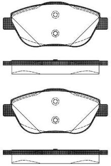 Комплект гальмівних накладок, дискове гальмо WOKING P12923.10