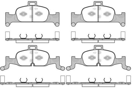 Комплект гальмівних накладок, дискове гальмо WOKING P17913.00