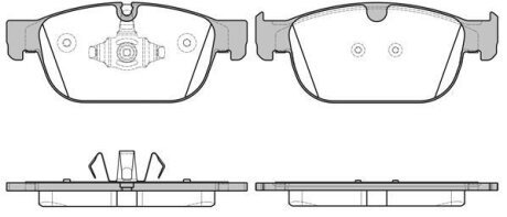 Комплект гальмівних накладок, дискове гальмо WOKING P17963.00