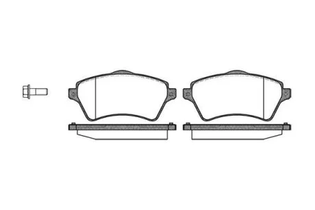 Комплект гальмівних накладок, дискове гальмо WOKING P9223.00