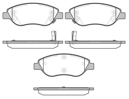 Комплект гальмівних накладок, дискове гальмо WOKING P9603.12