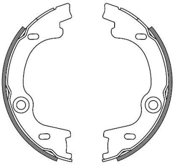 Комплект гальмівних колодок, стоянкове гальмо WOKING Z4630.00