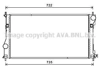 AVA TOYOTA Радіатор системи охолодження двигуна GT 86 2.0 12-, SUBARU BRZ 2.0 12- AVA COOLING TO2688 (фото 1)