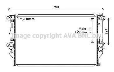 AVA TOYOTA Радіатор системи охолодження двигуна RAV 4 IV 2.2 D 12- AVA COOLING TO2715