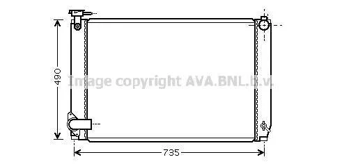 AVA LEXUS Радіатор системи охолодження двигуна RX 400h 05- AVA COOLING TO2463 (фото 1)