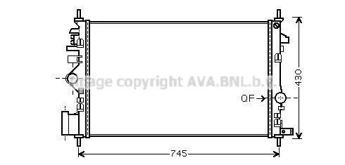 AVA OPEL Радіатор охолодження Insignia 2.0 CDTI AVA COOLING OLA2474 (фото 1)