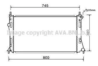 AVA MAZDA Радіатор системи охолодження двигуна 5 (CW) 1.8 MZR 10-, 2.0 10- AVA COOLING MZ2249 (фото 1)
