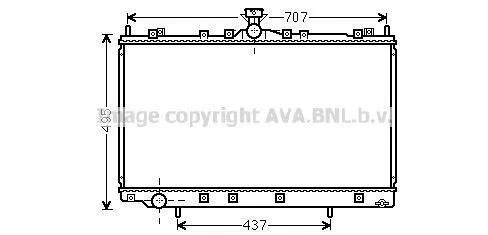AVA MITSUBISHI Радіатор системи охолодження двигуна GRANDIS 2.4 MIVEC 04- AVA COOLING MT2215 (фото 1)