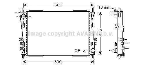 AVA JAGUAR Радіатор системи охолодження двигуна X-TYPE I 2.0-3.0 01- AVA COOLING JRA2037 (фото 1)