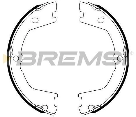 Комплект гальмівних колодок, стоянкове гальмо BREMSI GF0142 (фото 1)