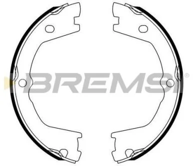 Комплект гальмівних колодок, стоянкове гальмо BREMSI GF0142
