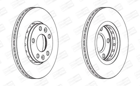 RENAULT диск гальм.передн. Laguna 07- CHAMPION 562529CH