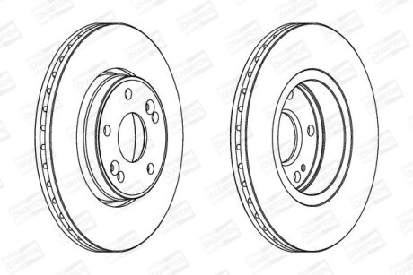 RENAULT диск гальмівний передн.Laguna 01- CHAMPION 562182CH