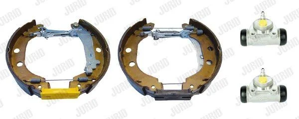 RENAULT KIT EVO Комплект гальмівних колодок задн. (колодки + циліндри) KANGOO (KC0/1_) 1.5 dCi 03- JURID 381365J (фото 1)