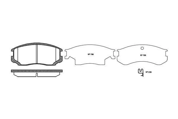 Комплект гальмівних накладок, дискове гальмо WOKING P2573.22 (фото 1)