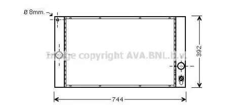 AVA VOLVO Радіатор системи охолодження двигуна C30/70 II, S40 II, V50 2.0/2.5 04- AVA COOLING VOA2141