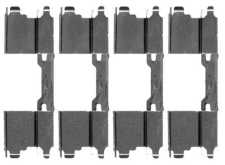 Ремкомплект гальмівних колодок HELLA PAGID 8DZ355203501