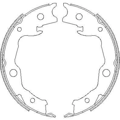 Колодки ручного гальма Nissan X-trale,Qashqai, Renault Koleos, Toyota Rav-4 REMSA 4677.00 (фото 1)