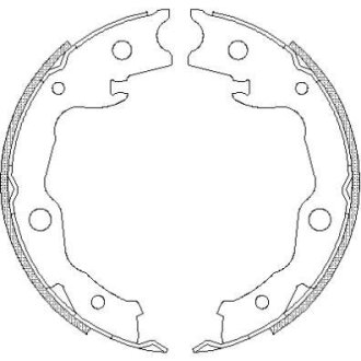 Колодки ручного гальма Nissan X-trale,Qashqai, Renault Koleos, Toyota Rav-4 REMSA 4677.00