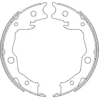 Колодки ручного гальма Nissan X-trale,Qashqai, Renault Koleos, Toyota Rav-4 REMSA 4677.00