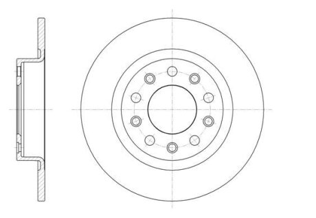 ALFA ROMEO Диск гальмівний задній GIULIETTA (940_) 1.4 TB (940FXF1A) 10-16 REMSA 61445.00